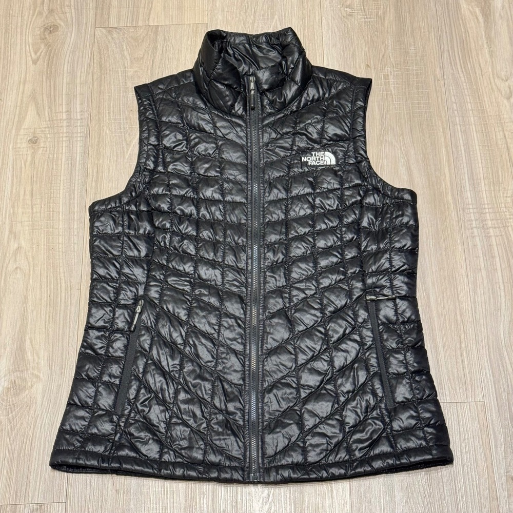 The North Face ThermoBall Trekker Vest TNF Black Women's Sz S PrimaLoft Quilted